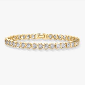 NEW 14K Gold Plated Tennis Bracelet